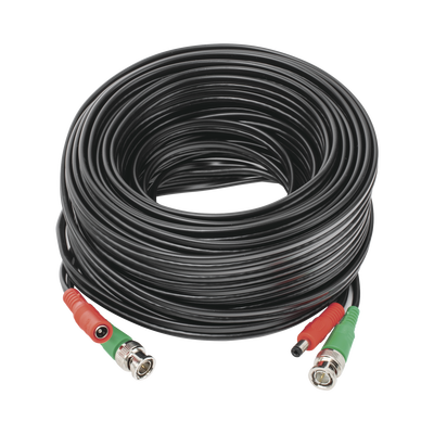 [DIY-20M-HD] Cable Coaxial (BNC RG59) + Alimentación / SIAMES / 20 Metros (65.62 Pies) / 100% COBRE / Para Cámaras 4K / Uso Interior y Exterior