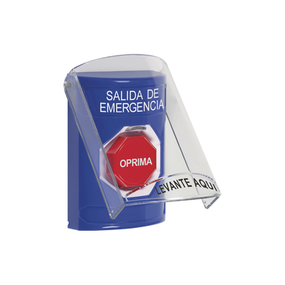 [SS2422EX-ES] Botón de Salida de Emergencia, Texto en Español, Tapa Protectora de Policarbonato Súper Resistente, Restablecimiento con Llave