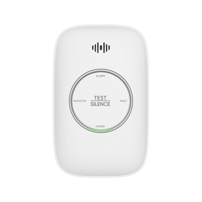 (HikFire) Detector de Gas Natural Metano (CH4) / Alarma Temprana / Salida para cierre de Válvula y/o activación de Ventilador / Protección IP30 / Alarma de 70dB a 115dB a 1 metro de distancia