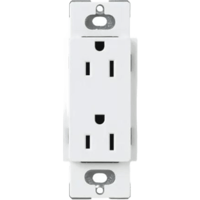 Tomacorriente receptáculo convencional 120V, 15A, color blanco.
