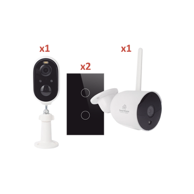 [SH2CAM2SK] (Wifi) KIT 2 camaras Wifi y 2 apagadores inteligentes Wifi