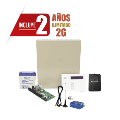 [VISTA48MINI2/60RF2Y] (2 Años datos ILIMITADO INCLUIDO) Kit Vista48LA con comunicador MINI012G, Teclado, Gabinete, Bateria y Transformador