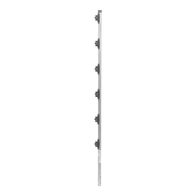 Poste con 6 Aisladores de PASO para Cerca Electrificada. Tubo Galva. de 1.4m, cal. 18 de 1 Diam. (Sin pintar).