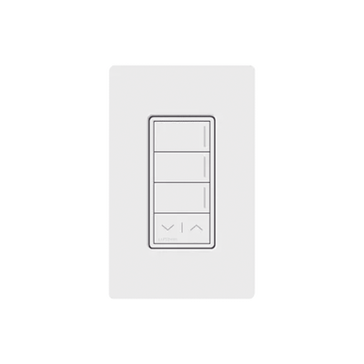 [RRSTHN3RLSW] (RadioRa3) Botonera Sunnata Blanco 3 escenas y 2 botones subir/bajar para Radio RA3, programe escenas diferentes en cada botón.