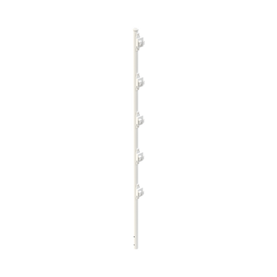 [SYS-POST-3W] Poste con 5 Aisladores de PASO para Cerca Electrificada. Tubo Galvanizado de 1.2m, cal. 18 de 1 Diam. + Pintura Blanca Aplicación en Polvo.