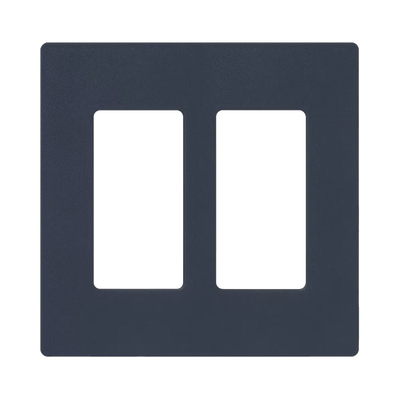 Tapa Color Deap Sea Satin para interruptor o dimmer Lutron, 2 gang, limpio y moderno