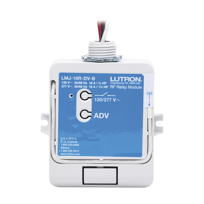 [LMJ16RDVB] (RadioRA2) Relay control de iluminación, carga 16A, 120/277V, compatible con RadioRA2, RA2Select y RR3.