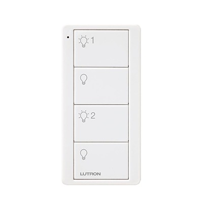 [PJ24BWHL21P] Control remoto PICO 4 botones 2 grupos de encender/apagar. Complemente con un switch on/off o atenuador, Caseta, RA2, RadioRa2