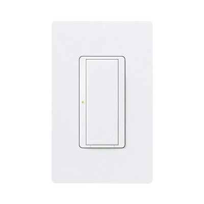[RRD8SDVWH] (RadioRA2) Switch on/off RRD-8S-DV-WH de doble voltaje, un solo polo 120V/, 8A/, 1/10HP 3A en motores, apaga y enciende iluminación ó motor, NO requiere cable neutro.