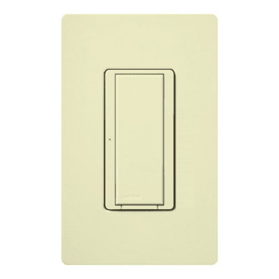 (RadioRA2) Switch on/off RRD-8S-DV-WH de doble voltaje, un solo polo 120V/, 8A/, 1/10HP 3A en motores, apaga y enciende iluminación ó motor, NO requiere cable neutro.