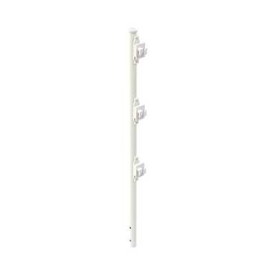 Poste de Paso Blanco de 0.75m para Cerca Electrificada. Tubo Galvanizado cal. 18 de 1Diam. con Tapón y 3 Aisladores Instalados.
