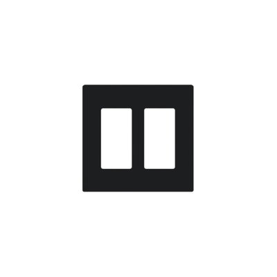 [CW2BL] Placa de pared 2 espacio, para atenuador (dimmer), switch ó control remoto PICO inalámbrico.