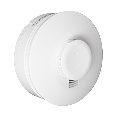 [5800SMOKEV] Detector Inalámbrico de Humo y Calor 5800SMOKEV / 3V Litio / Detección Fotoelectrica Multicriterio / Temperatura Fija 135°F / Alerta Baja Temperatura 41°F / RF 345 MHz / Sonido 85 dBA / Compatible con Sistemas Resideo