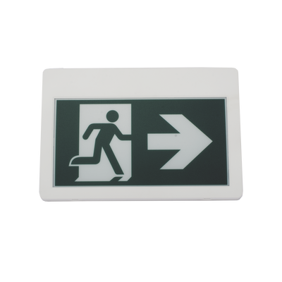 [SF800MW] Letrero LED de Señalización de salida Hombre Corriendo/ Alto brillo / Uso en pared, lateral o techo / Batería de Respaldo Incluida con hasta 120 minutos de duracion