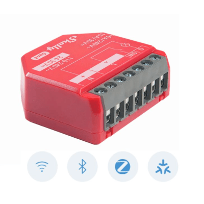 [SHELLY1PMGEN4] Relevador inalámbrico inteligente 16A, 110-240 V / medición de consumo / compatible con asistente de voz Alexa, Google Home / Wifi 2.4