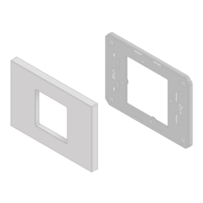 [NX0068LT] Embellecedor para Caja Americana / ABS Antimicrobiano / Blanco con Efecto de Contraste / Colocación Fácil y Rápida