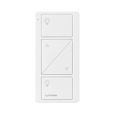 [PJ22BRLGWHL01] Control remoto PICO 3 botones encender/apagar, subir/bajar intensidad, color blanco, complemente con un atenuador Caseta, RA2, RadioRa2.