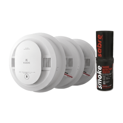 [210314661KSABRE] Kit de 20 Detectores de Humo Autónomos KIDDE con Batería 10 Años / Probador SABRE SDI / Fotoeléctrico / Alarma 85 dB