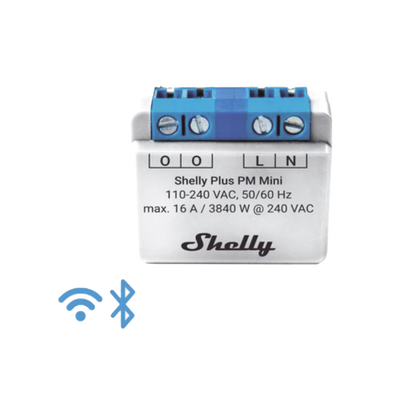 [SHELLYPLUSPMMINI] El medidor de potencia más pequeño, inteligente con Wi-Fi, medición de consumo, 1 canal 16A,