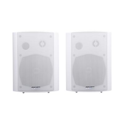 [SF-775AW] Altavoces Amplificada de Montaje en Pared 5+1.5 | RMS 20W@8ohms y Pasivo 20W | Material ABS | Reja Metálica | Bracket de Metal | Color Blanco