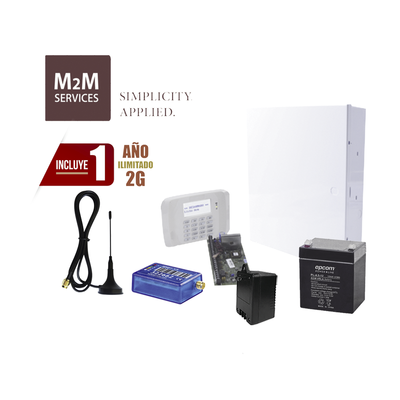 [VISTA48MINI2] (1 Año datos ILIMITADO INCLUIDO) Kit Vista48LA con comunicador MINI012G, Teclado, Gabinete, Batería y Transformador