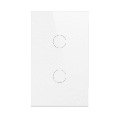 [SHS212ZWH] (ZigBee) Apagador switch inalámbrico ZigBee, control de 2 regresos de carga, 110V