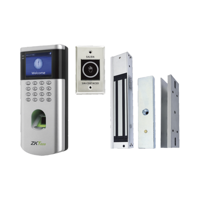 [LF10KITV2] Kit Control de Acceso / Lector Huella y Tarjeta 125 kHz / 1,500 Huellas 5,000 Tarjetas / TCP/IP PUSH / Chapa Magnética