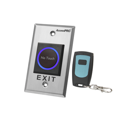 [ACCESK1LTR] Botón de Salida sin Contacto con Control Remoto / Iluminación LED / Distancia de Detección Touch Ajustable