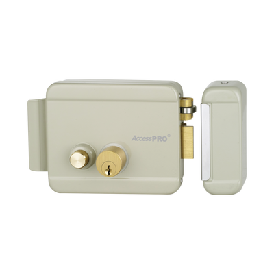 [ACCESSRIMB] Cerradura Eléctrica con Botón de Salida/ Incluye Llave / Exterior / Derecha