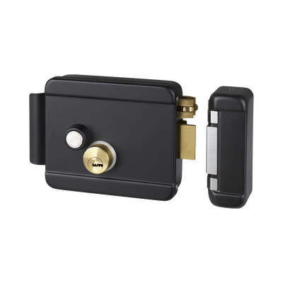 [BL-ACCESSRIMB] Cerradura Eléctrica con Botón de Salida / Incluye Llave / Exterior / Derecha / Color Negro