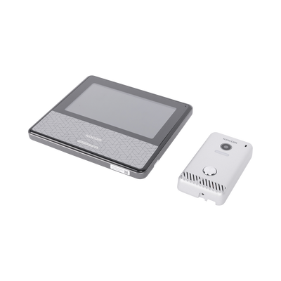 KIT DE VIDEOPORTERO IP COLOR NEGRO / Apertura con app / Súper elegante / Monitor WIFI / Alimentación 110vca
