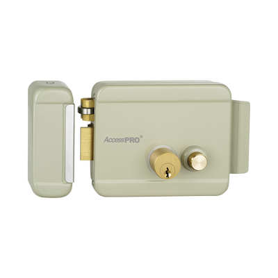 [ACCESSRIMBL] Cerradura Eléctrica con Botón de Salida / Incluye Llave / Exterior / Izquierda