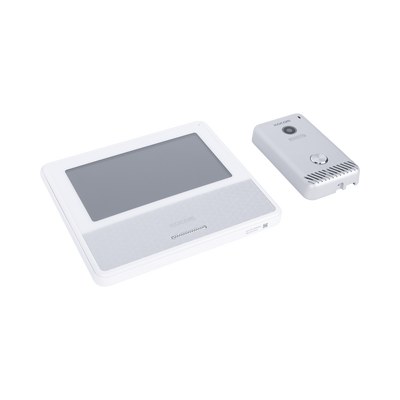 KIT DE VIDEOPORTERO IP COLOR BLANCO / Apertura con app / Súper elegante / Monitor WIFI / Alimentación 110vca