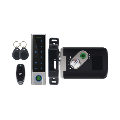 [ACCESS7-X] Kit de Cerradura Inteligente / Incluye Teclado y Control Remoto / Soporta Huella, Tarjeta y Contraseña / Teclado Metálico IP65