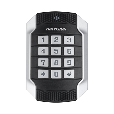 [DS-K1104MK] Lector de Tarjetas MIFARE y Contraseñas / Wiegand W26 - W34 y RS-485 / IP65 / IK10 / Estetico y Facil de Utilizar / Indicador LED