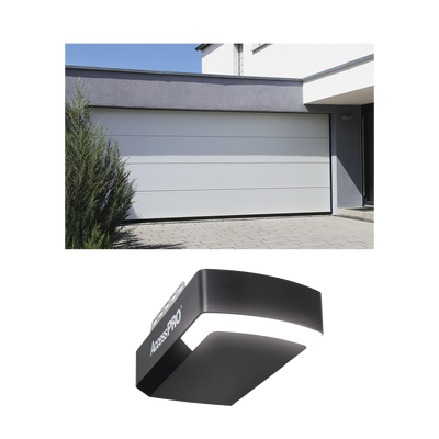KIT COMPLETO Puerta D/ Garage 8x7 Pies / Lisa Linea Central / Color blanco / Insulada / Incluye Motor FS1000APPRT / 1/2HP / Fuerte/Silencioso/Luz LED/Motor DC .