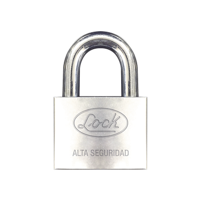 [SYS-LCA-C60] Candado de hierro alta seguridad con llave de disco/ Acabado Cromado/ Llaves Abloy/ Medida de Horquilla 50 mm.