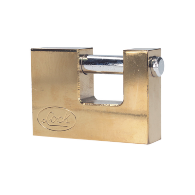 [SYS-L22-C80-ELBB] Candado de acero para Cortina Metálica / Medida 80 mm/ Acabado Latón Brillante / Nivel de Seguridad 6 / Llave Estándar.