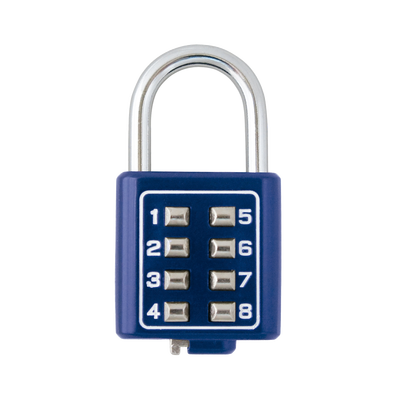 [MX2783] Candado Digital de Combinación M35 / No Requiere Llave / Combinación única integrada por 4 dígitos / Color Azul.
