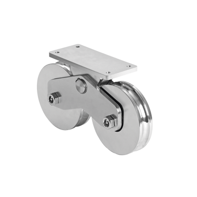 Rueda Doble de 12 cm / Capacidad Para Puertas de hasta 1200 kg / Canal Tipo U