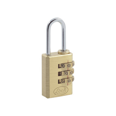 [SYS-10CA] Candado de Latón de Combinación Maletero Programable/ Medida 20 mm / Nivel de seguridad 3 / Discos Programables.