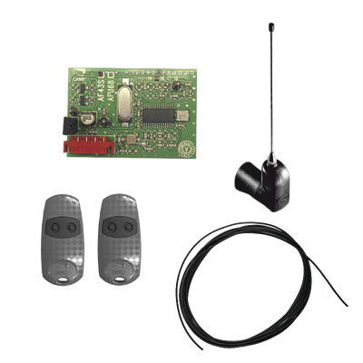[KIT-CME-WL] Kit Receptor inalámbrico con antena / Hasta 45M en linea de vista / INCLUYE dos controles y 3 metros de cable RG58 para la antena