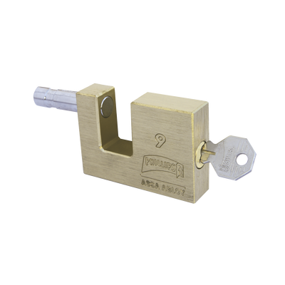 [MX111] Candado para Cortina Metálica # 9 / Llave PH-52 para 5 pernos de combinación / Cuerpo de Latón.