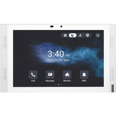 MONITOR COLOR BLANCO DE 10 IPS LCD / CERTIFICADO POR GOOGLE PLAY STORE / ANDROID 12 OS / WI-FI 6 / POE / SIP / ENTRADAS DE ALARMA / ADMINISTRACIÓN 100 EN LA NUBE
