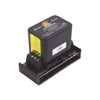 Protector Modular 24 V / 2 Pares / Base Desmontable / Snap-Track / Paneles de Incendio y Alarma