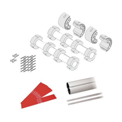 [GARD8-ARM] Kit de mástil para barreras GARD8 / Incluye 2 secciones tubulares de 4m / Incluye tiras reflejantes / Incluye unión central