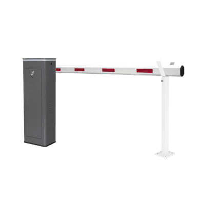 [KT-XBS-RB] Kit de Barrera Vehicular Derecha y Brazo Telescópico de Hasta 5.5 m / Finales de Carrera Ajustables por Programación / Movimiento Fluido / Diseño Elegante Color Gris / Con Corona Led Semaforizada