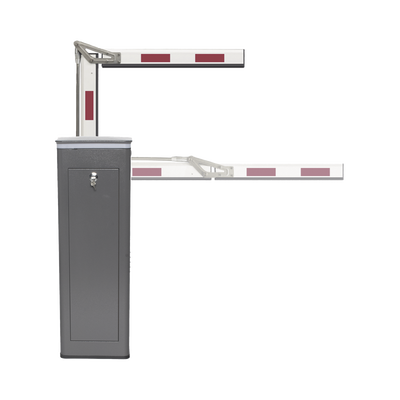[KT-XBF-RBA3] Kit de Barrera Vehicular Derecha y Brazo ARTICULADO de 3 Metros / Finales de Carrera Ajustables por Programación / Movimiento Fluido / Diseño Elegante Color Gris / Con Corona Led Semaforizada
