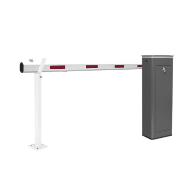 [KT-XBS-LB] Kit de Barrera Vehicular Izquierda y Brazo Telescópico de Hasta 5.5 m / Finales de Carrera Ajustables por Programación / Movimiento Fluido / Diseño Elegante Color Gris / Con Corona Led Semaforizada