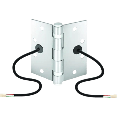 [SD-H412] Bisagra de Transferencia Eléctrica SD-H412 / 12-24 VAC/VDC / 4 Hilos 28AWG / Acero Resistente a Vandalismo / Transferencia de Energía y Datos / Reemplazo de Bisagra Estándar